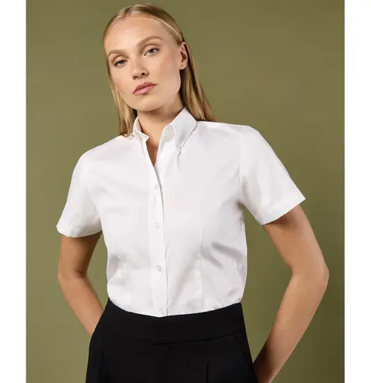 Camicetta Oxford corporate donna a maniche corte (tailored fit) Kustom Kit