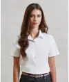 Camicetta stretch donna a maniche corte in popeline di cotone Premier