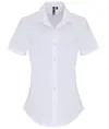 Camicetta stretch donna a maniche corte in popeline di cotone Premier
