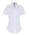 Camicetta stretch donna a maniche corte in popeline di cotone Premier