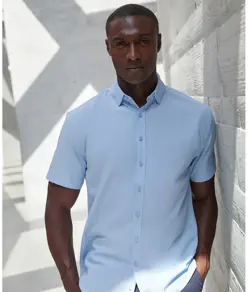Camicia a maniche corte Coolplus® effetto cotone Henbury