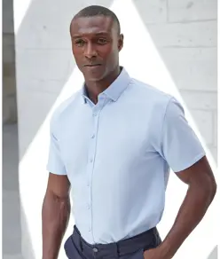Camicia a maniche corte Coolplus® effetto cotone Henbury