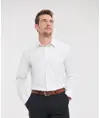 Camicia a maniche lunghe a spina di pesce Russell