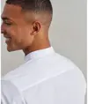 Camicia a maniche lunghe alla coreana con colletto a fascia Premier