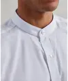 Camicia a maniche lunghe alla coreana con colletto a fascia Premier