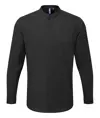 Camicia a maniche lunghe alla coreana con colletto a fascia Premier