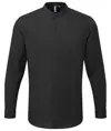 Camicia a maniche lunghe alla coreana con colletto a fascia Premier