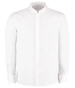 Camicia a maniche lunghe con collo alla coreana (tailored fit) Kustom Kit