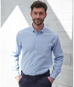 Camicia a maniche lunghe 'effetto cotone' Coolplus® Henbury