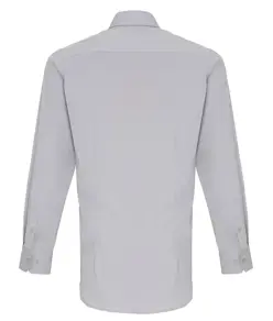 Camicia a maniche lunghe elasticizzata in popeline di cotone Premier