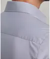 Camicia a maniche lunghe elasticizzata in popeline di cotone Premier