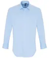 Camicia a maniche lunghe elasticizzata in popeline di cotone Premier