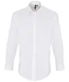 Camicia a maniche lunghe elasticizzata in popeline di cotone Premier