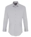 Camicia a maniche lunghe elasticizzata in popeline di cotone Premier