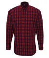 Camicia a maniche lunghe in cotone a quadri Mulligan Premier