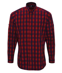 Camicia a maniche lunghe in cotone a quadri Mulligan Premier