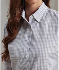 Camicia a quadri a maniche lunghe donna Maxton Premier