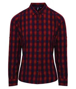 Camicia a quadri in cotone a maniche lunghe donna Mulligan Premier