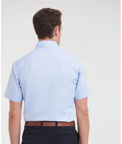 Camicia a spina di pesce a maniche corte Russell