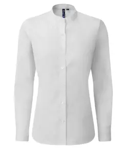 Camicia da donna alla coreana con colletto a fascia Premier