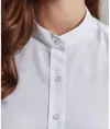 Camicia da donna alla coreana con colletto a fascia Premier