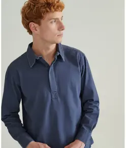 Camicia da lavoro stile pullover in drill Front Row