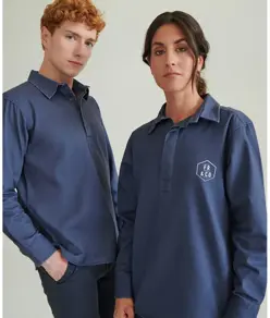 Camicia da lavoro stile pullover in drill Front Row