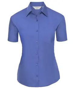 Camicia donna a maniche corte in popeline policotone easycare Russell