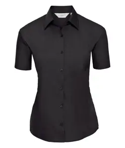 Camicia donna a maniche corte in popeline policotone easycare Russell