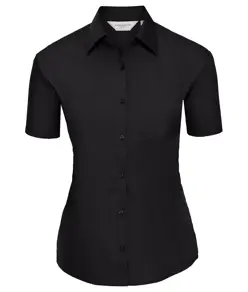 Camicia donna a maniche corte in popeline policotone easycare Russell