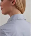 Camicia donna a maniche lunghe elasticizzata in popeline di cotone Premier