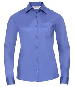 Camicia donna a maniche lunghe in popeline policotone easycare Russell