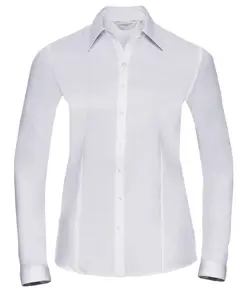 Camicia donna a spina di pesce a maniche lunghe Russell