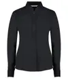 Camicia donna con collo alla coreana a maniche lunghe (taglio sagomato) Kustom Kit
