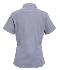 Camicia in cotone a maniche corte da donna Microcheck (Gingham) Premier