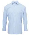 Camicia in cotone a maniche lunghe a microquadri (Gingham) Premier