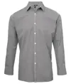 Camicia in cotone a maniche lunghe a microquadri (Gingham) Premier