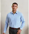 Camicia in cotone a maniche lunghe a microquadri (Gingham) Premier