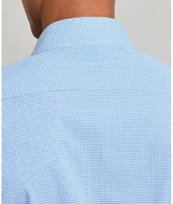 Camicia in cotone a maniche lunghe a microquadri (Gingham) Premier