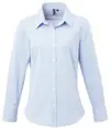 Camicia in cotone a maniche lunghe Microcheck (Vichy) donna Premier