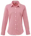 Camicia in cotone a maniche lunghe Microcheck (Vichy) donna Premier