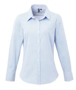 Camicia in cotone a maniche lunghe Microcheck (Vichy) donna Premier