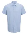 Camicia in cotone a quadretti (Gingham) a maniche corte Premier