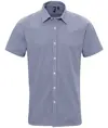 Camicia in cotone a quadretti (Gingham) a maniche corte Premier
