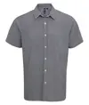 Camicia in cotone a quadretti (Gingham) a maniche corte Premier
