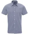 Camicia in cotone a quadretti (Gingham) a maniche corte Premier