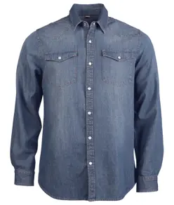 Camicia in denim a maniche lunghe da uomo Kariban
