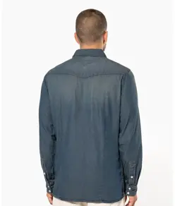 Camicia in denim a maniche lunghe da uomo Kariban
