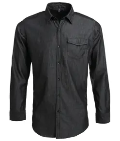 Camicia in denim con impunture stile jeans Premier