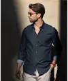 Camicia in denim grezzo ed elegante Torrance taglio moderno Nimbus